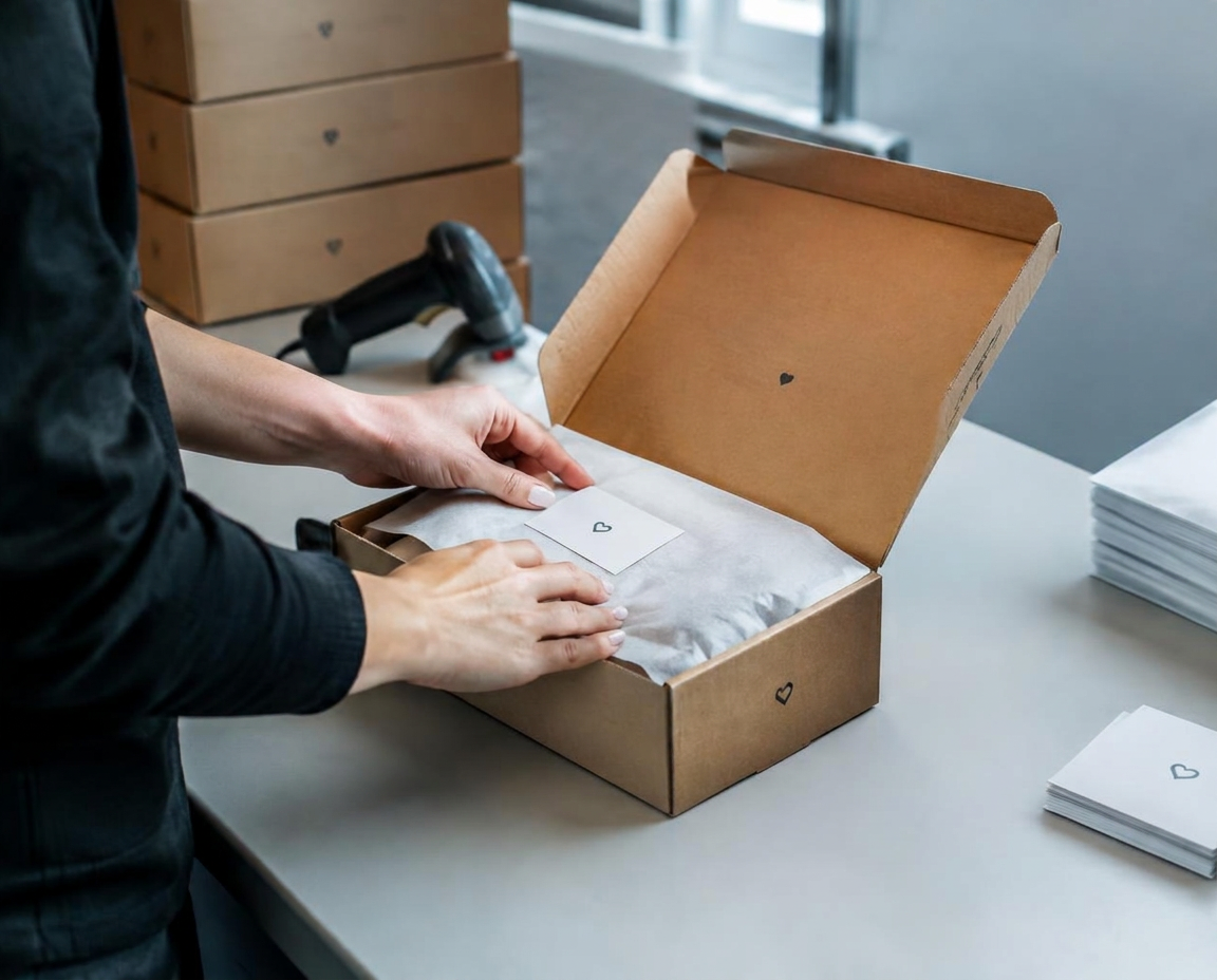Preparazione e imballaggio di un ordine e-commerce