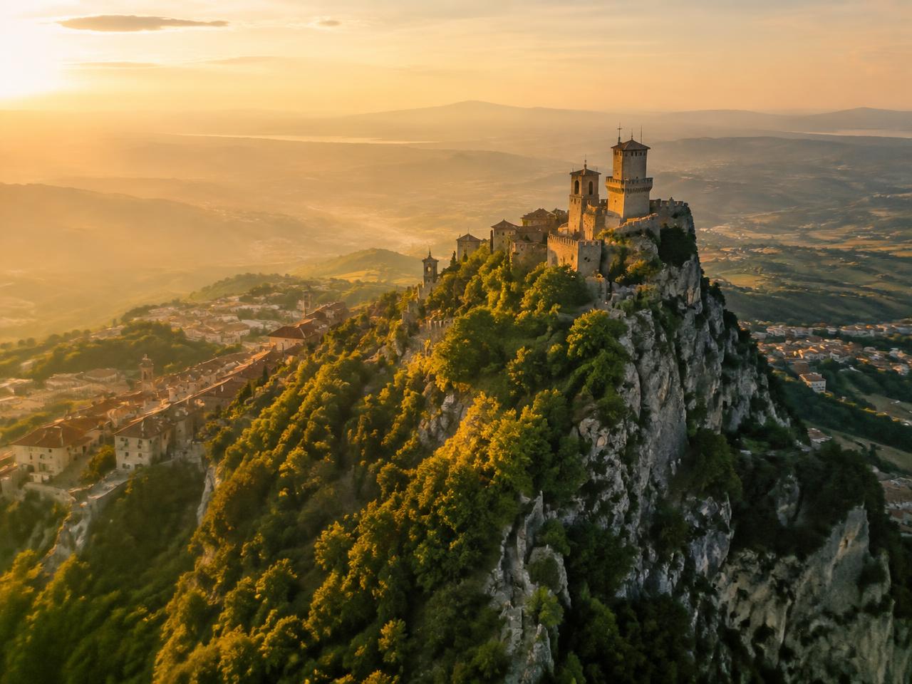 Il Monte Titano e le torri della Repubblica di San Marino